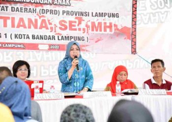 Anggota DPRD Lampung Kostiana Sosialisasikan Perda Tentang Perlindungan Anak Di Kelurahan Durian Payung